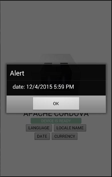 Cordova Globalization Date
