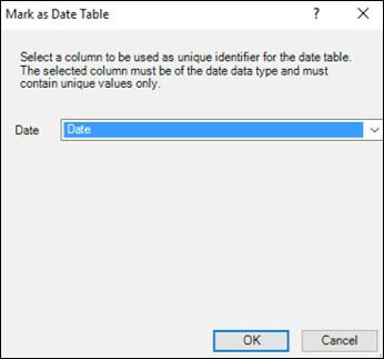 Mark as the table
