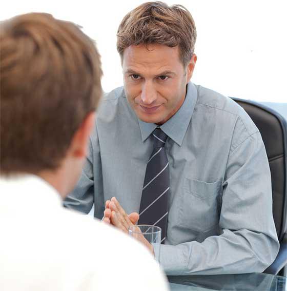 Besprechen Sie mit Manager