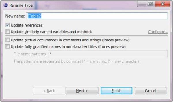 Rename Menu