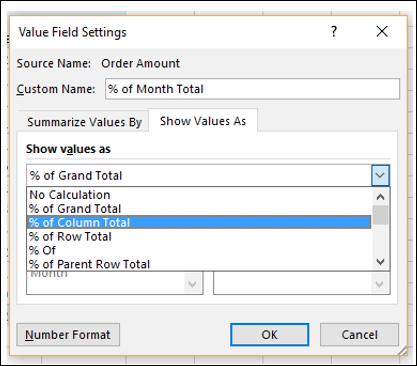 Percentage Column