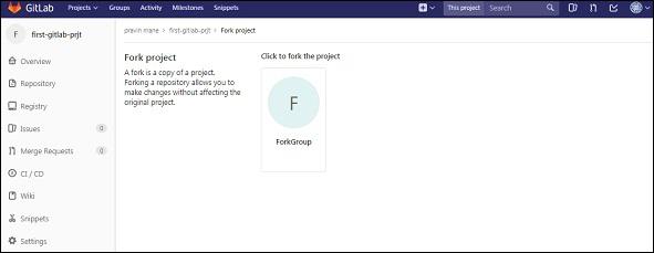 GitLab Fork Project