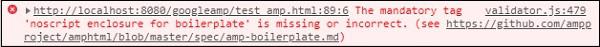 noscript tag
