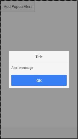 Ionic Popup Alert