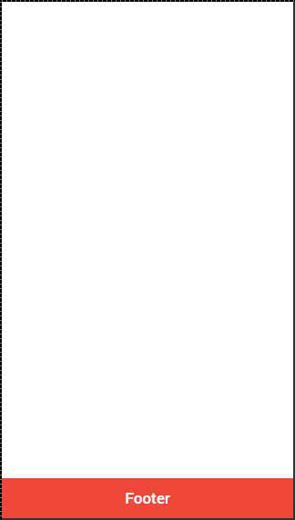 Ionic Footer Color
