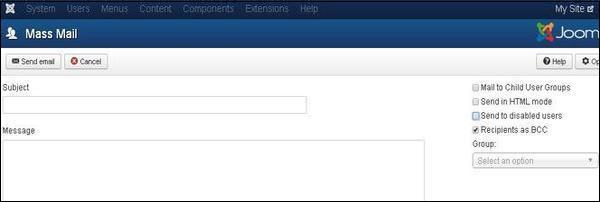 Joomla Mass Emailing