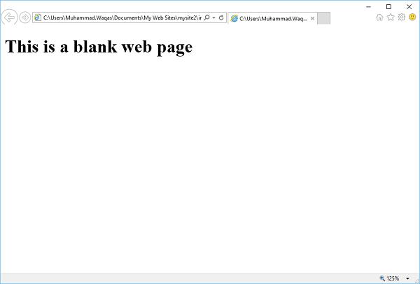 Blank Web Page