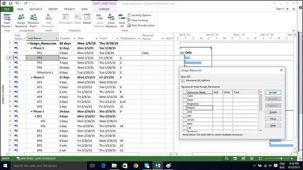 Assign Resources