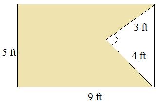 Area involving rectangles and triangles Quiz2