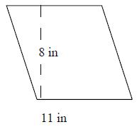 Area of a parallelogram Quiz9