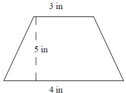 Area of a trapezoid Online Quiz1