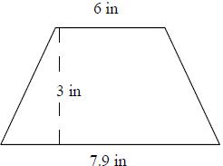 Area of a trapezoid Online Quiz6