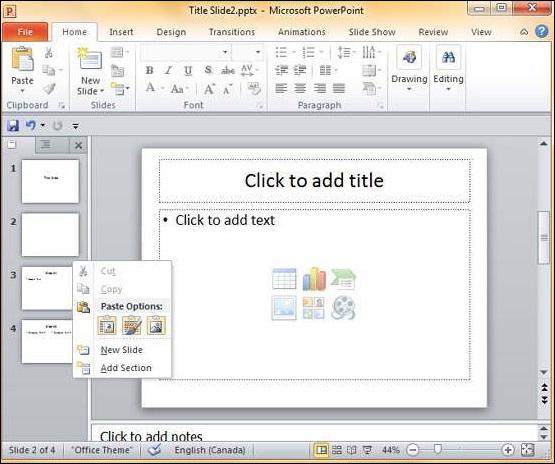 Microsoft PowerPoint 2010