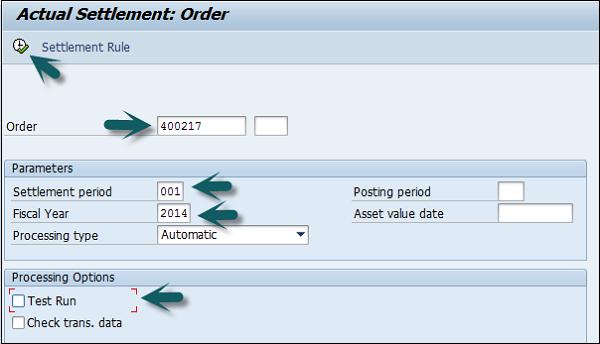 Settlement Order