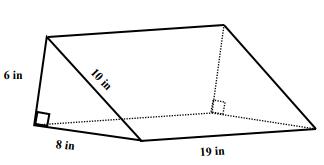 Using a net to find the surface area of a triangular prism Quiz5