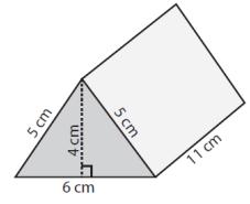 Using a net to find the surface area of a triangular prism Quiz7