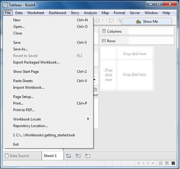 1 File Menu