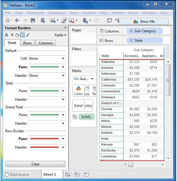 format tables 4