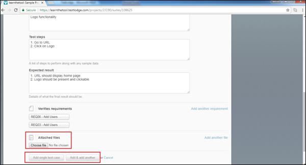 Add Single Test Case