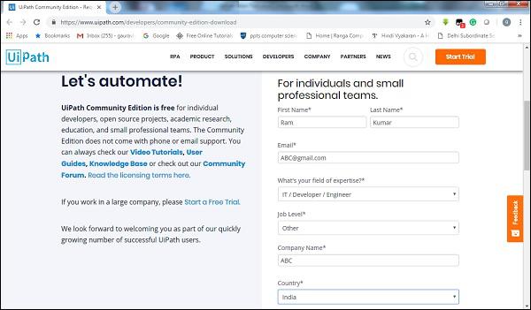 Install UiPath Fill Credentials