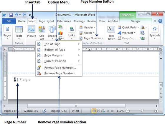 Remove Page Numbers